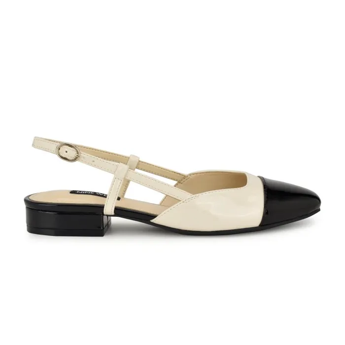 Cloude Slingback Dress Flats Ivory Women Nine West Heels