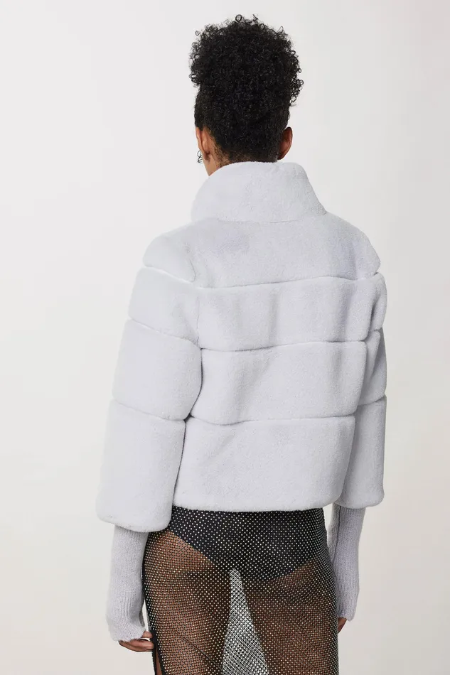 Coats Women Patrizia Pepe Short Soft Jacket Eldorado White