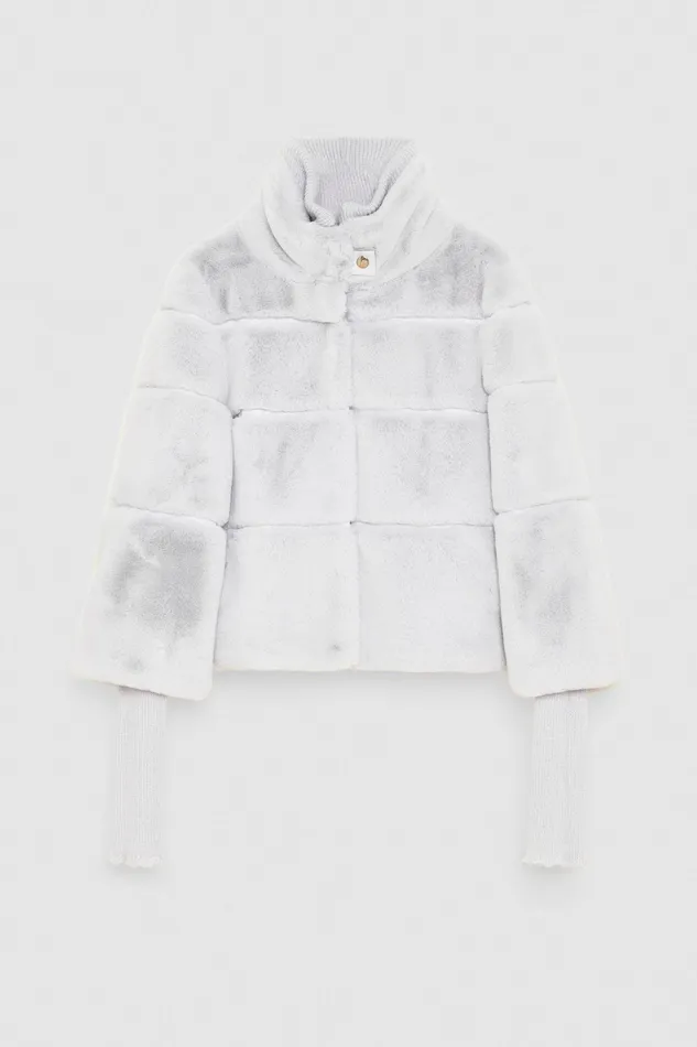 Coats Women Patrizia Pepe Short Soft Jacket Eldorado White