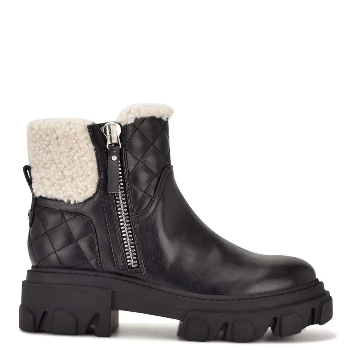 Colbee Lug Sole Booties Black Women Nine West Boots and Booties