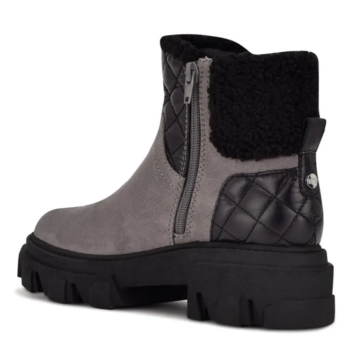 Colbee Lug Sole Booties Grey Women Nine West Boots and Booties