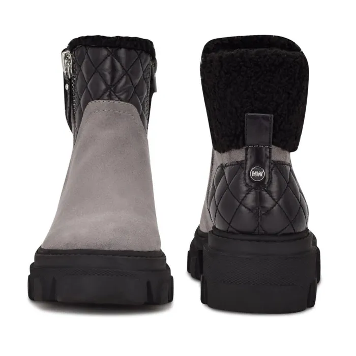 Colbee Lug Sole Booties Grey Women Nine West Boots and Booties