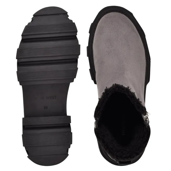 Colbee Lug Sole Booties Grey Women Nine West Boots and Booties