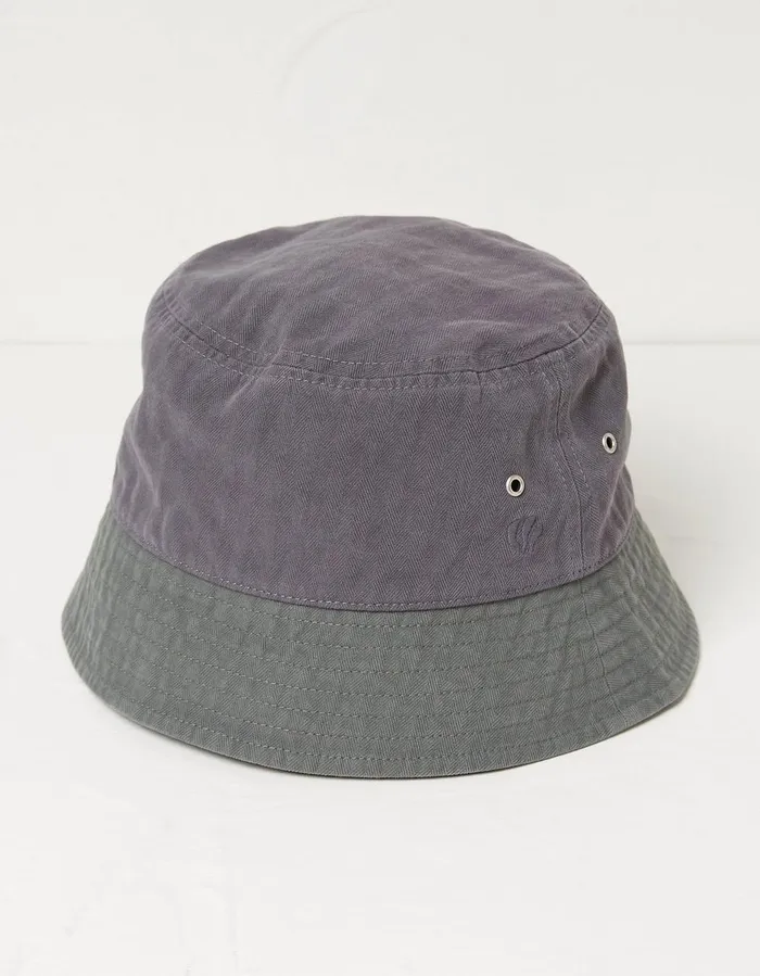 Colour Block Bucket Hat Washed Blue Men FatFace Hats