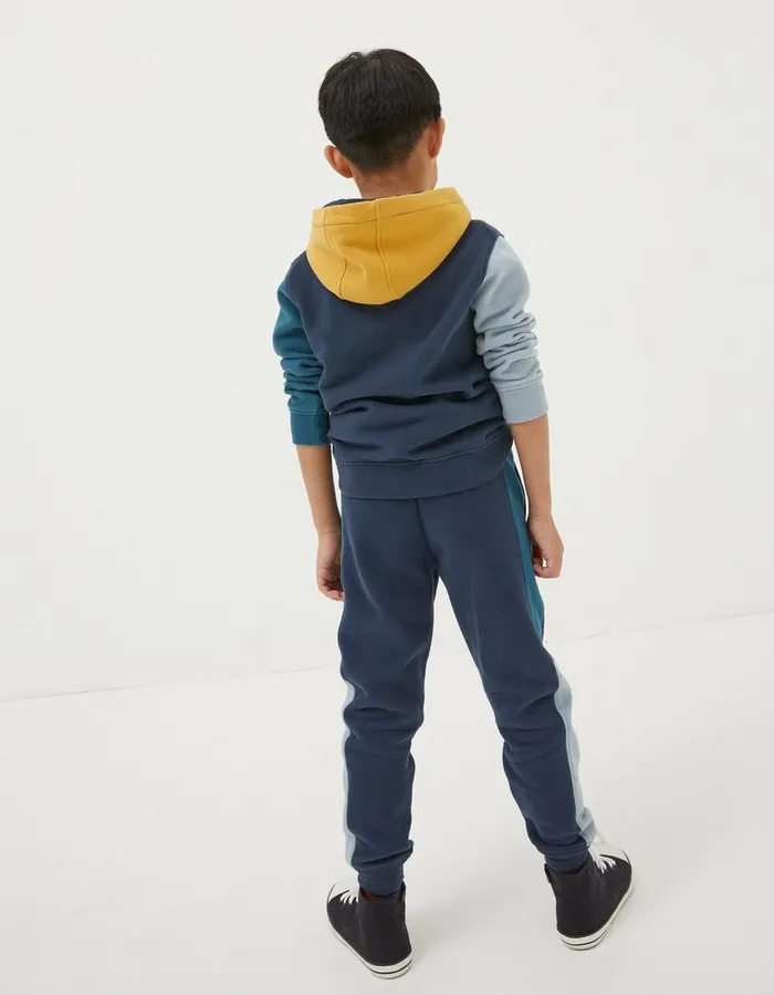 Colour Block Joggers Navy Boys FatFace Jeans Trousers and Joggers