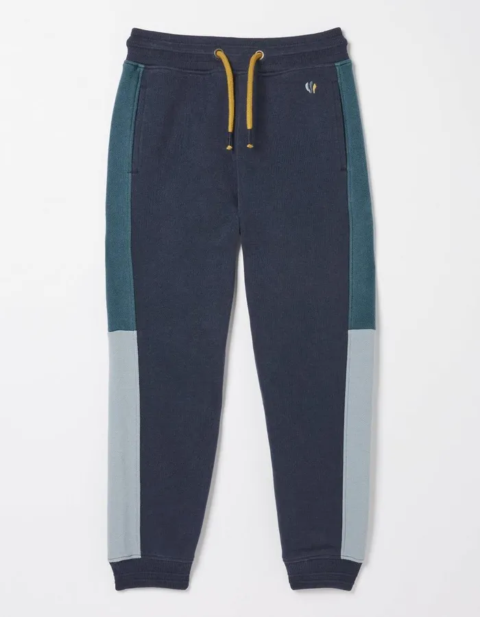 Colour Block Joggers Navy Boys FatFace Jeans Trousers and Joggers