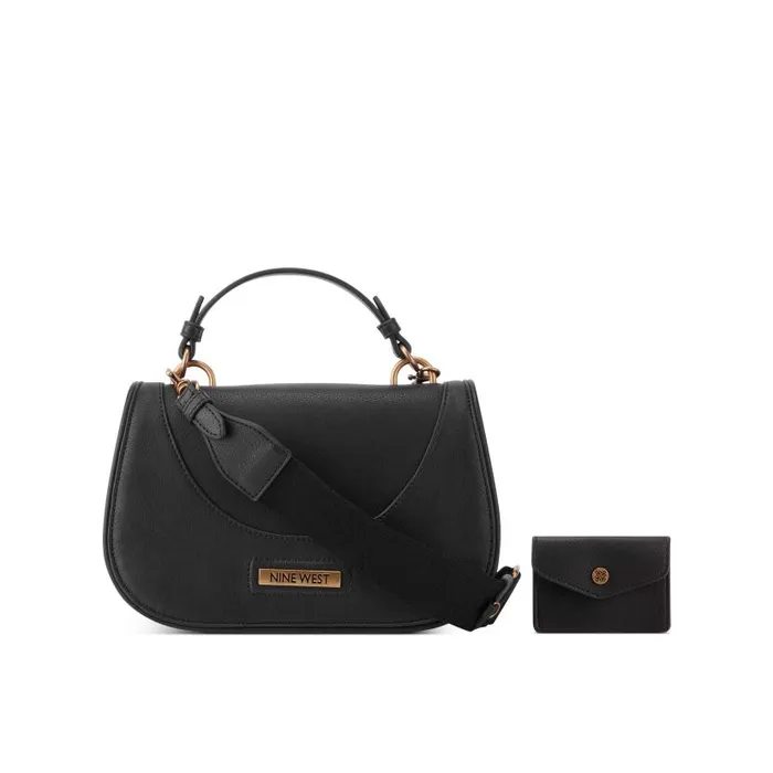 Cora Crossbody Flap Black WomenMen Nine West Crossbody