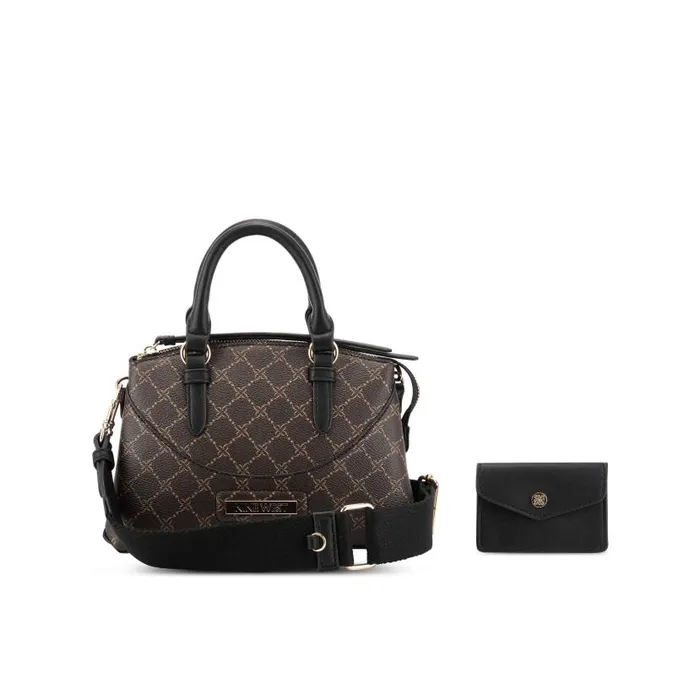 Cora Mini Satchel Crossbody Brownblack WomenMen Nine West Crossbody
