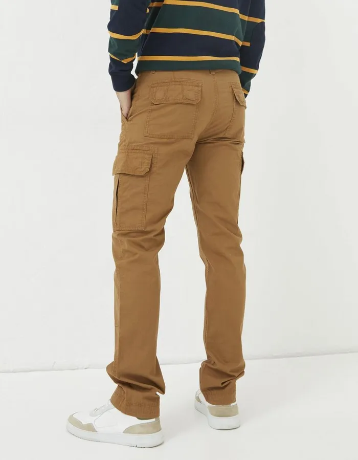 Corby Ripstop Cargo Trousers Tan Men FatFace Trousers and Chinos