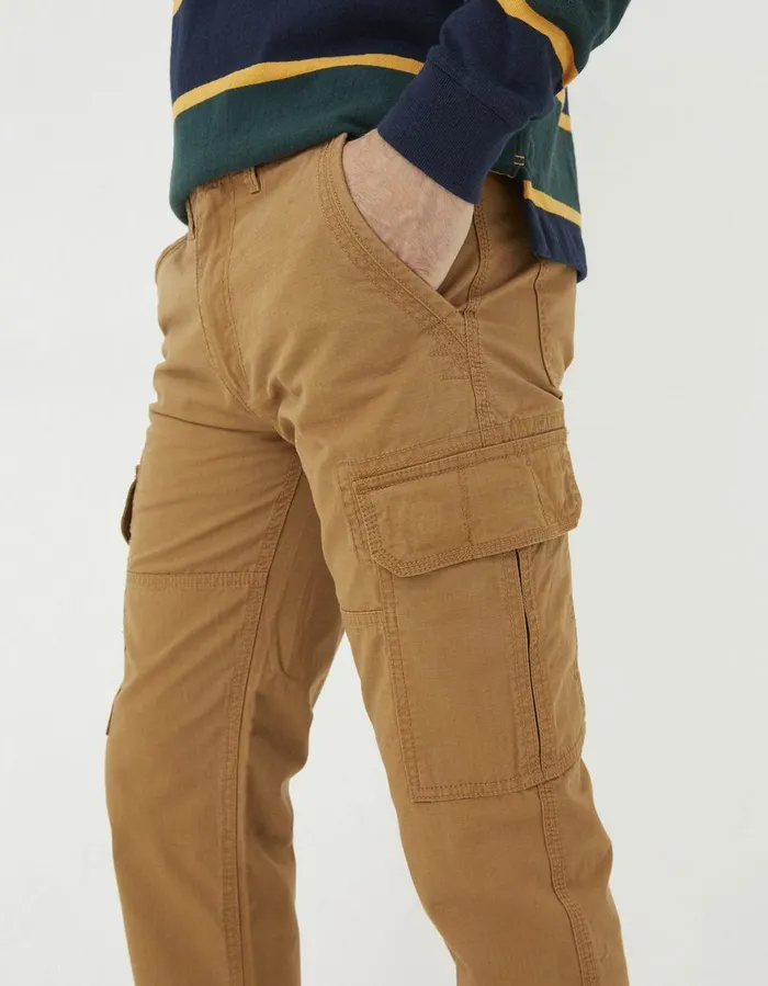 Corby Ripstop Cargo Trousers Tan Men FatFace Trousers and Chinos