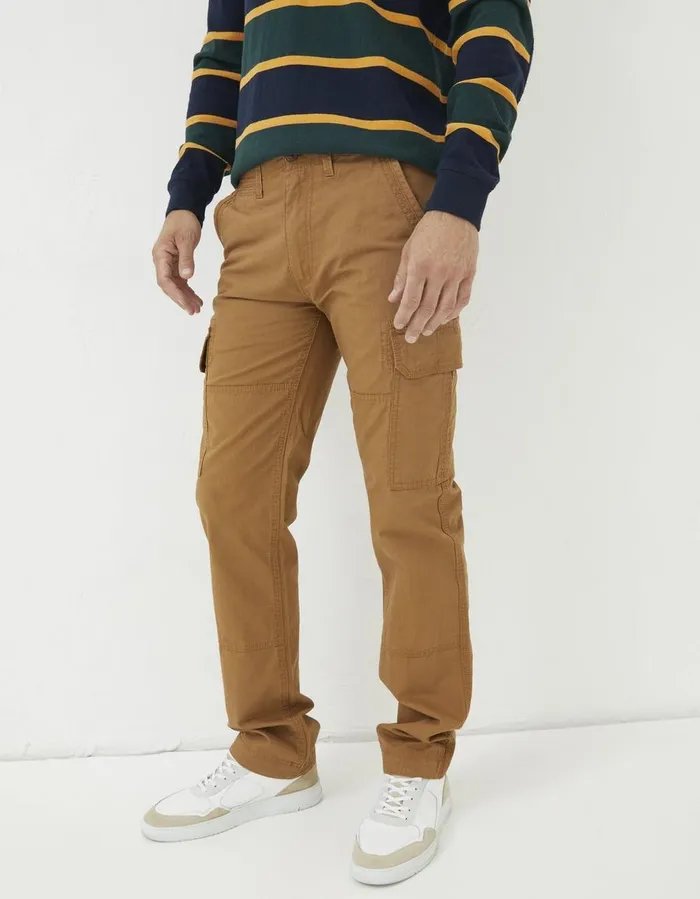 Corby Ripstop Cargo Trousers Tan Men FatFace Trousers and Chinos