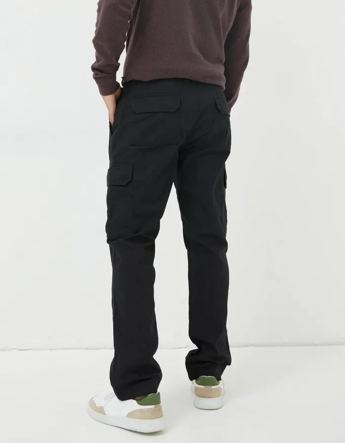 Corby Ripstop Cargo Trousers Washed Black Men FatFace Trousers and Chinos