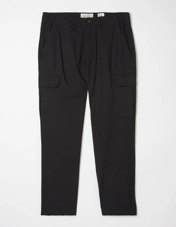 Corby Ripstop Cargo Trousers Washed Black Men FatFace Trousers and Chinos