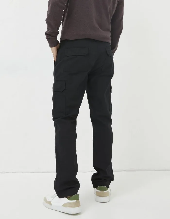 Corby Ripstop Cargo Trousers Washed Black Men FatFace Trousers and Chinos