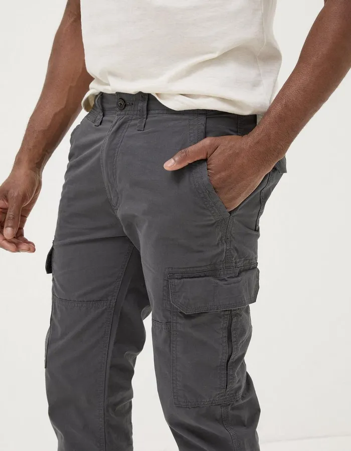 Corby Straight Cargo Trousers Dark Grey Men FatFace Trousers and Chinos