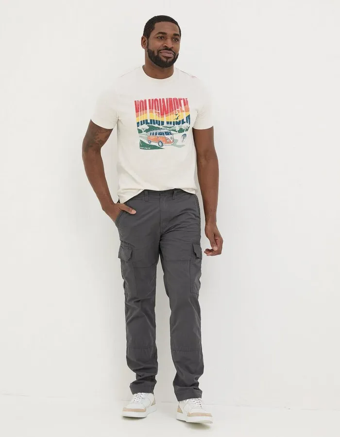 Corby Straight Cargo Trousers Dark Grey Men FatFace Trousers and Chinos