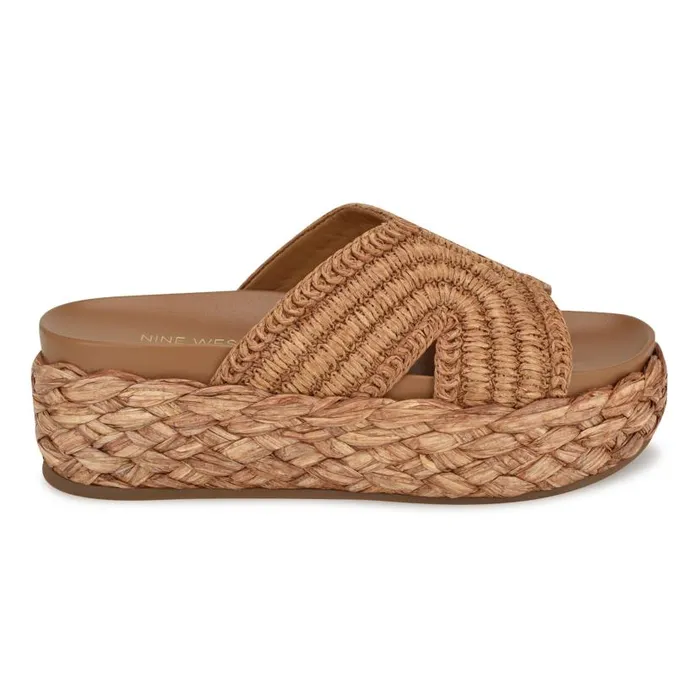Corel Flatform Sandals Brown Women Nine West Sandals