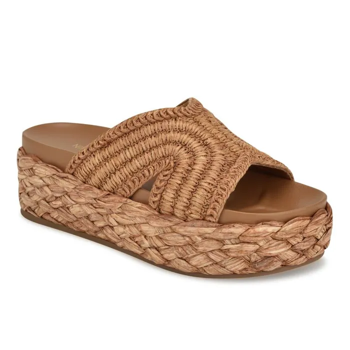 Corel Flatform Sandals Brown Women Nine West Sandals