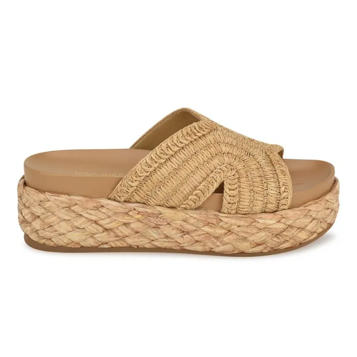 Corel Flatform Sandals Natural Women Nine West Sandals