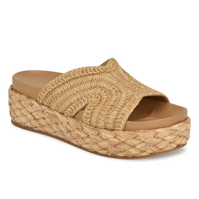 Corel Flatform Sandals Natural Women Nine West Sandals