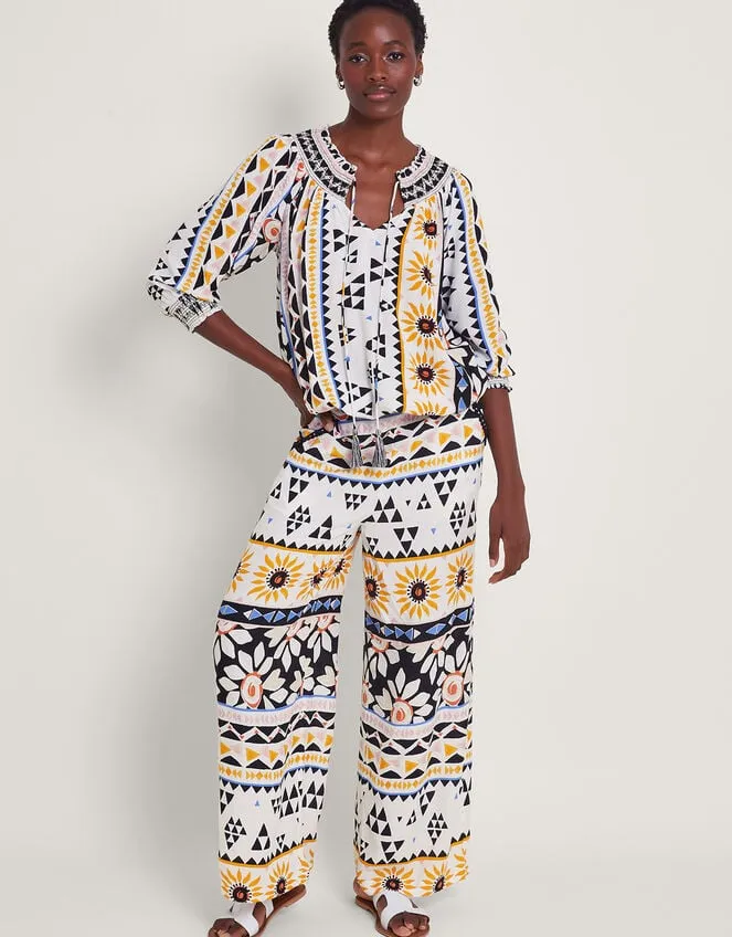 Corey Print Trousers Ivory Women Monsoon Beachwear and Swimwear