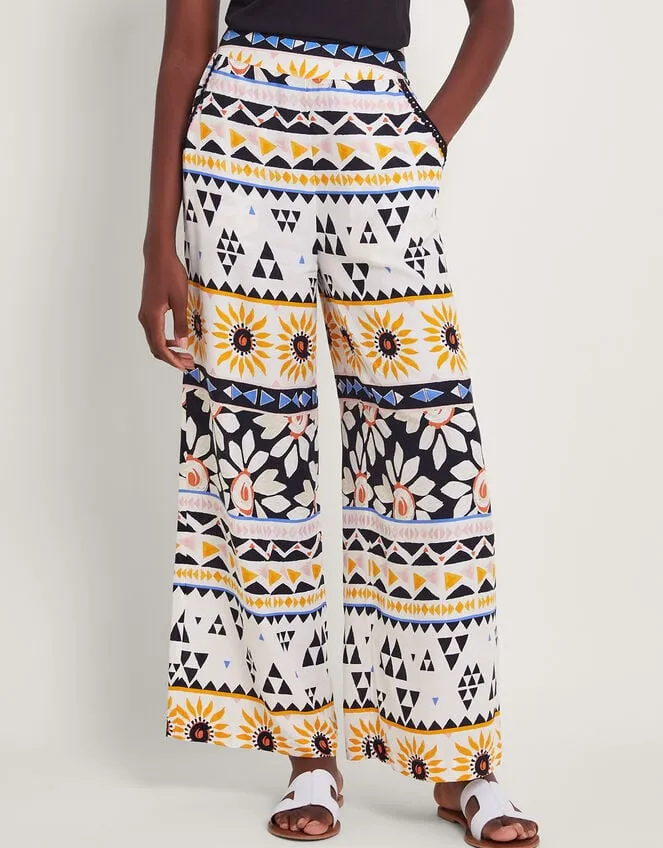 Corey Print Trousers Ivory Women Monsoon Beachwear and Swimwear