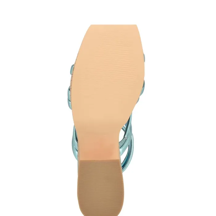 Corke Platform Wedge Strappy Sandals Light Blue Women Nine West Sandals