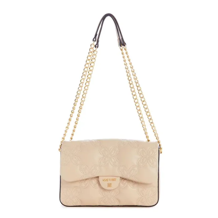 Cosette Flap Convertible Crossbody Beige WomenMen Nine West New Handbags