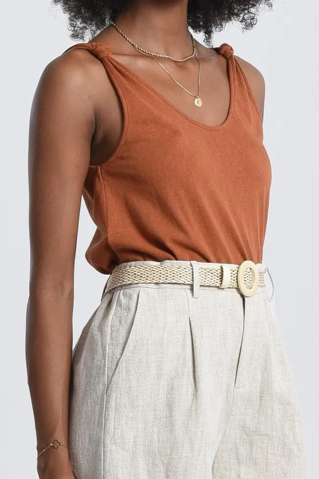 Cotton Belt With Round Buckle CANCELLED CAMEL Women Molly Bracken All