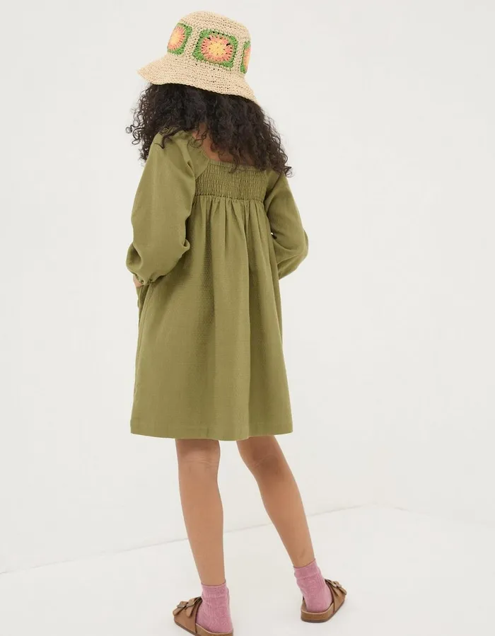 Crochet Dress Olive Green Girls FatFace Dresses Skirts and Jumpsuits