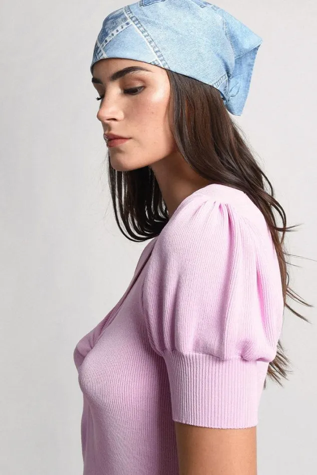Crop Knitted Jumper PINK Women Molly Bracken Sweaters