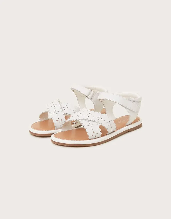 CrossOver Leather Sandals White Children Monsoon Girls039 Shoes and Sandals
