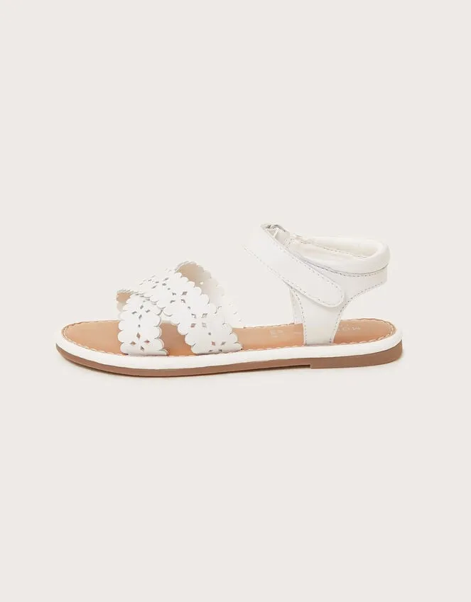 CrossOver Leather Sandals White Children Monsoon Girls039 Shoes and Sandals