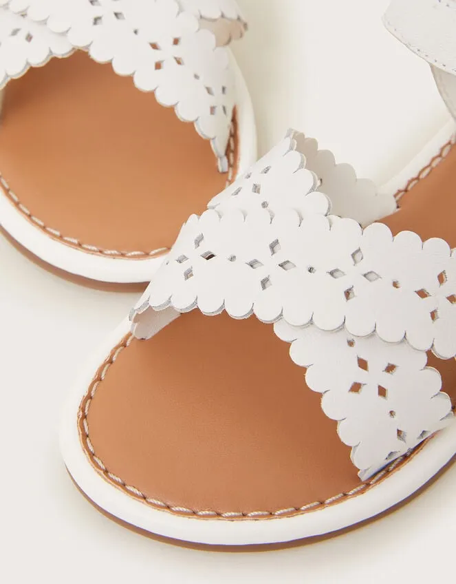 CrossOver Leather Sandals White Children Monsoon Girls039 Shoes and Sandals