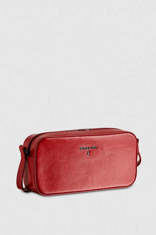 Crossbodys Women Patrizia Pepe Mini Crossbody Bag With Zip Racing Red