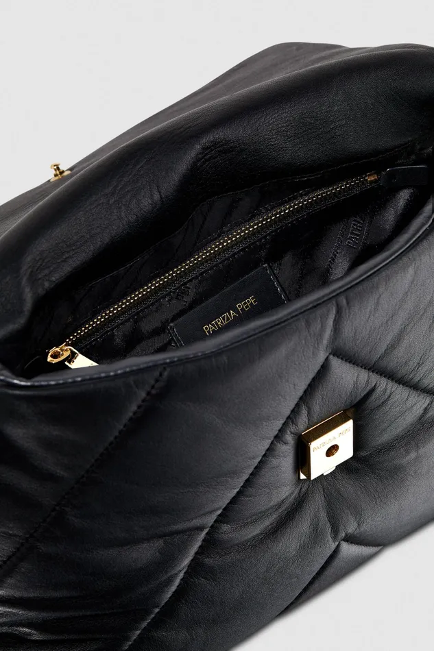 Crossbodys Women Patrizia Pepe Padded Fly Crossbody Bag Nero