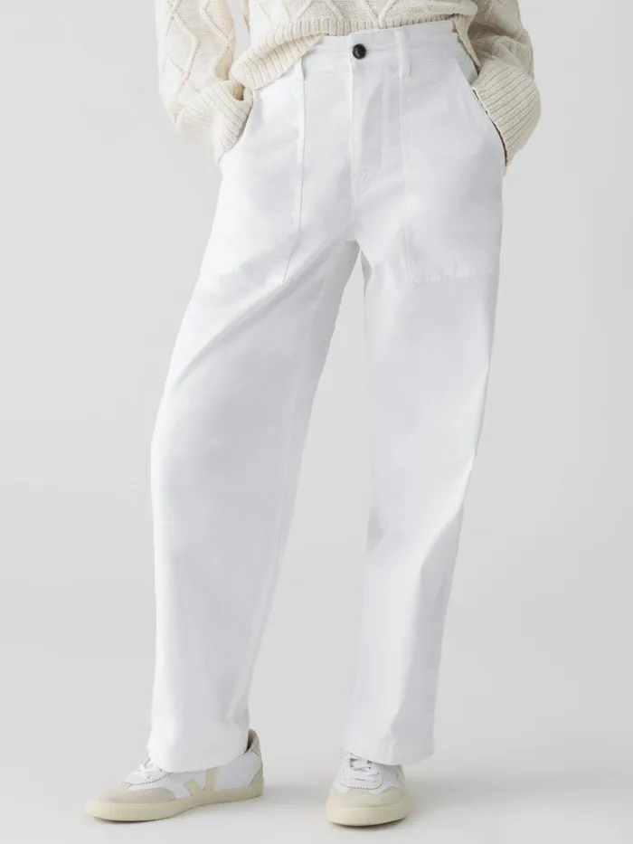Cruiser Chino SemiHigh Rise Pant Chalk Women Sanctuary Clothing Pants