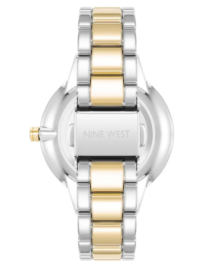 Crystal Accented Bracelet Watch Blacktwotone WomenMen Nine West Watches