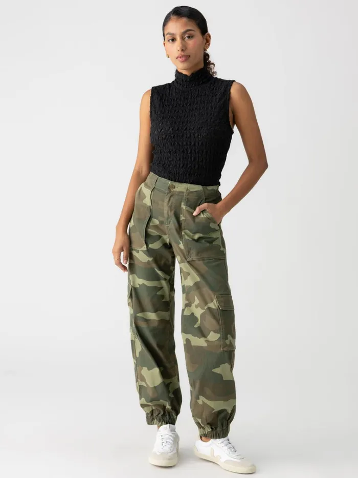 Cyber Cargo Standard Rise Pant Renew Camo Women Sanctuary Clothing Pants