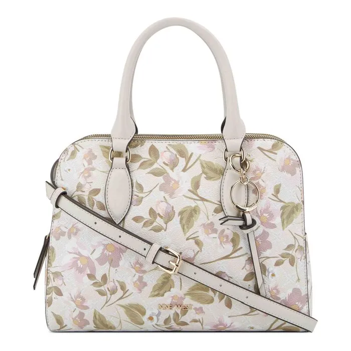 Cyra A List Satchel Floral Logo Milk WomenMen Nine West New Handbags