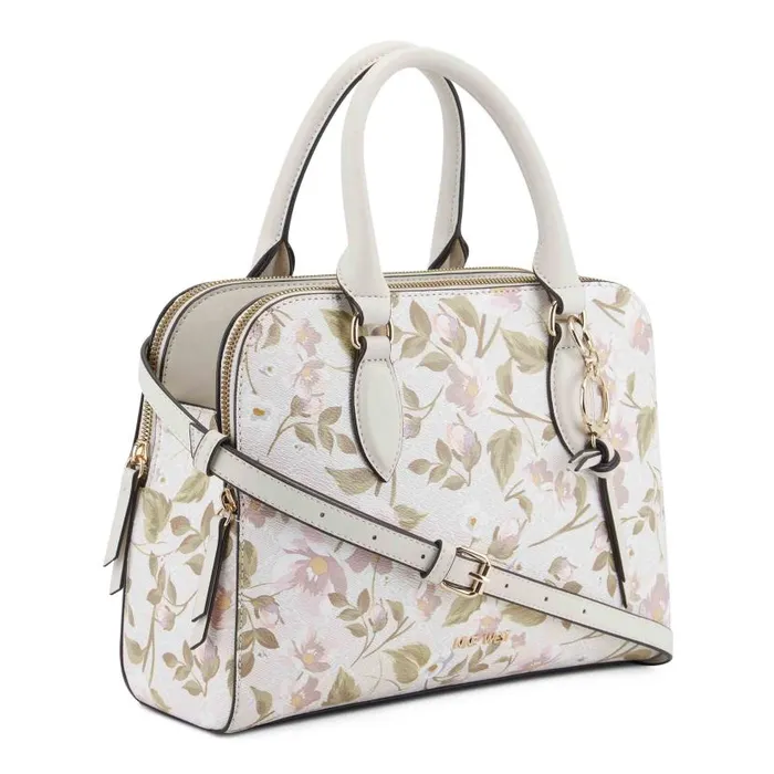 Cyra A List Satchel Floral Logo Milk WomenMen Nine West New Handbags