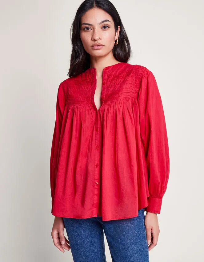 Dahlia Pintuck Shirt Pink Women Monsoon Tops and Blouses