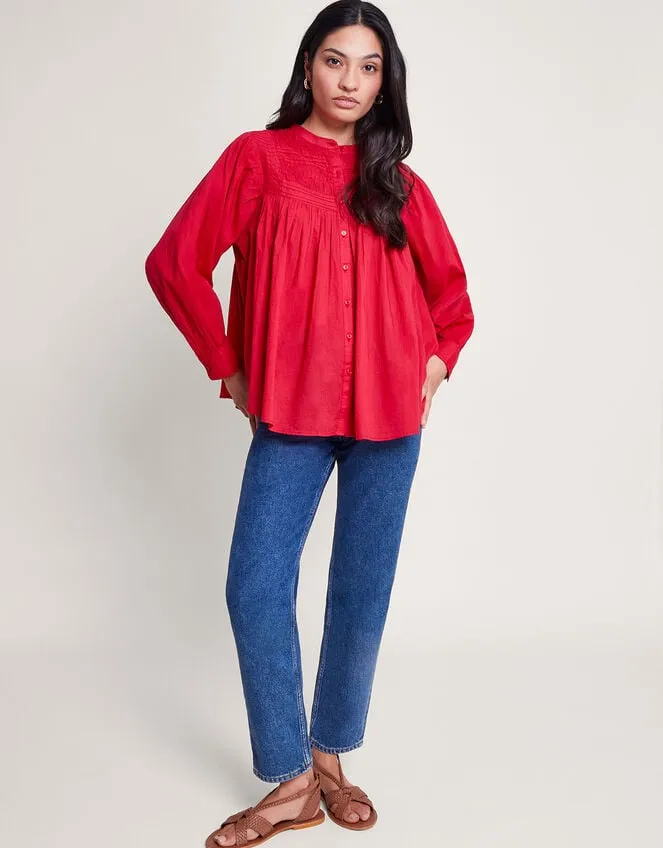 Dahlia Pintuck Shirt Pink Women Monsoon Tops and Blouses