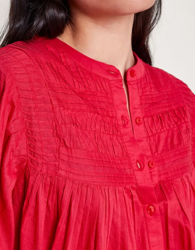 Dahlia Pintuck Shirt Pink Women Monsoon Tops and Blouses