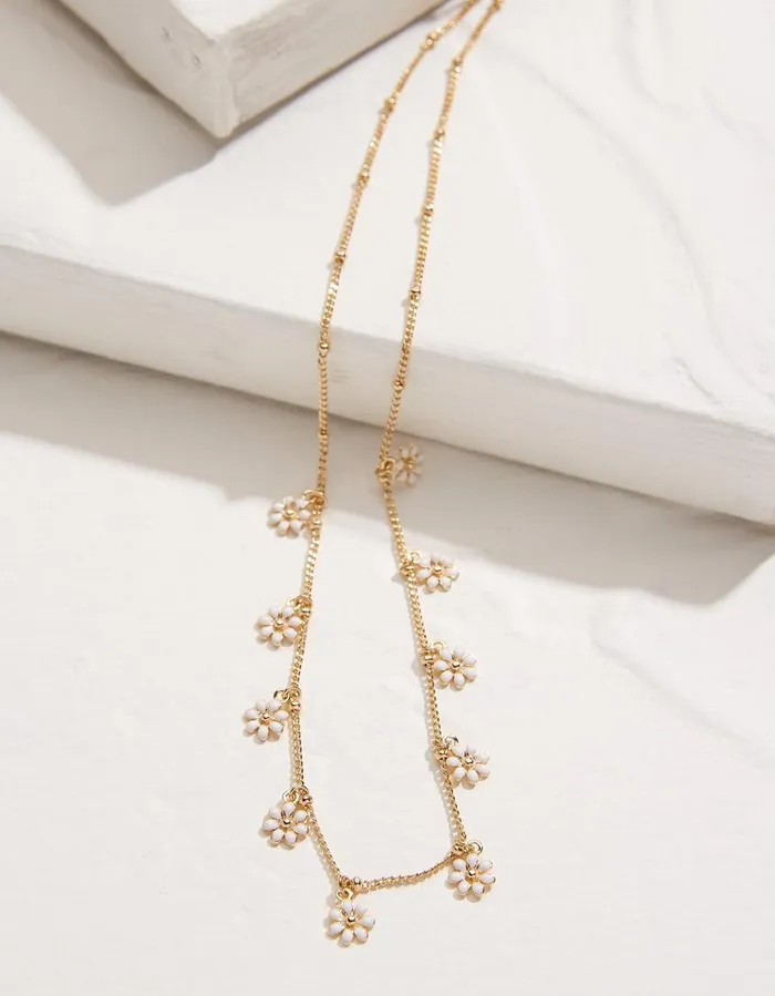 Daisy Chain Necklace Gold Women FatFace Jewellery
