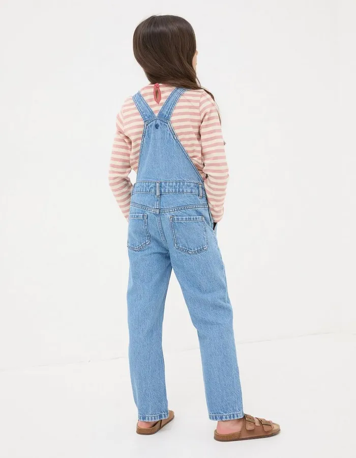 Darby Denim Dungarees Denim Blue Girls FatFace Dungarees Jeans and Leggings