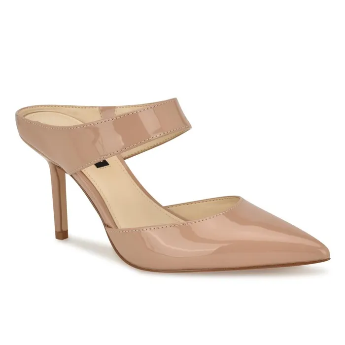 Darian SlipOn Dress Pumps Natural Patent Women Nine West Heels