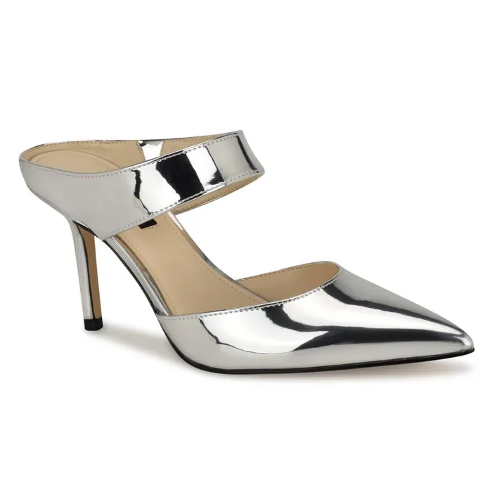Darian SlipOn Dress Pumps Silver Women Nine West Heels