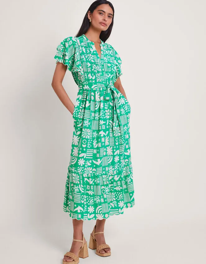 Dario Print Dress Green Women Monsoon Dresses