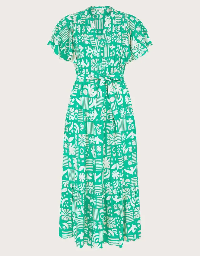 Dario Print Dress Green Women Monsoon Dresses